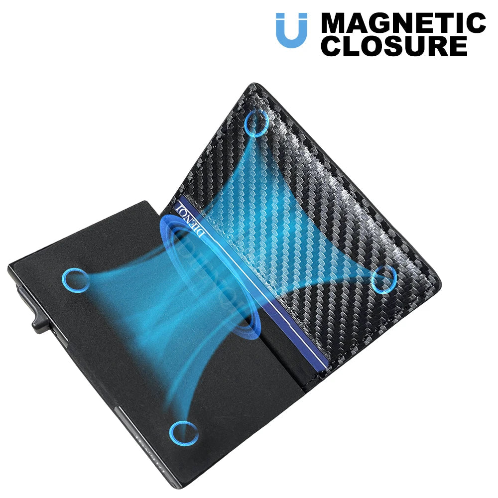 Magnetic RFID Pop-Up Card Holder Wallet